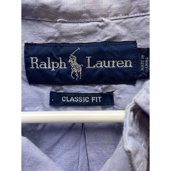 Ralph Lauren Shirt Adult Extra Large Classic Fit Button Up Pink Pony Casual Mens - Picture 3 of 9